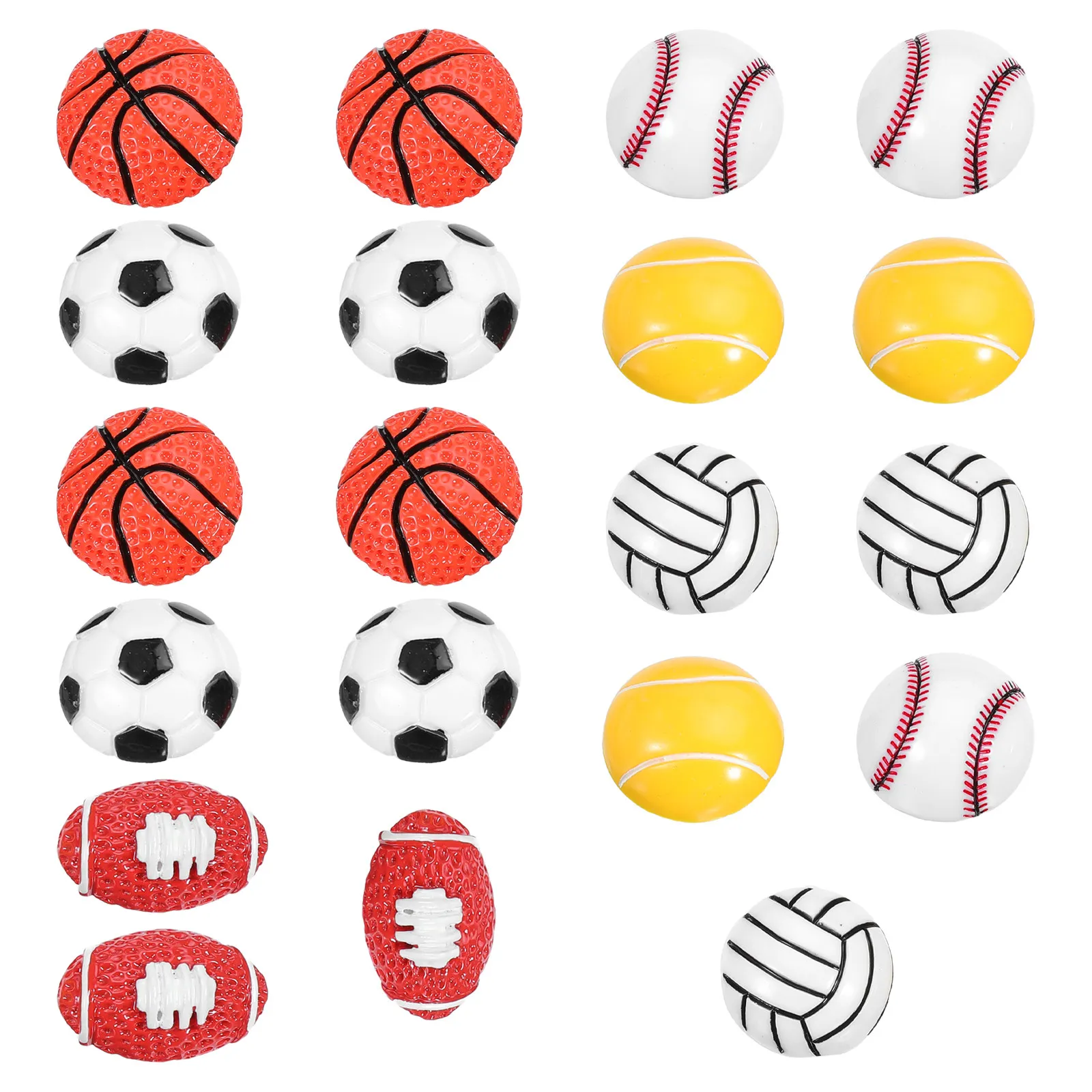 

20 шт. круглых кнопок-гвоздиков с дизайном футбольных, баскетбольных и бейсбольных мячей, металлические кнопки для пробковых и пенопластовых досок, для декора карт путешествий