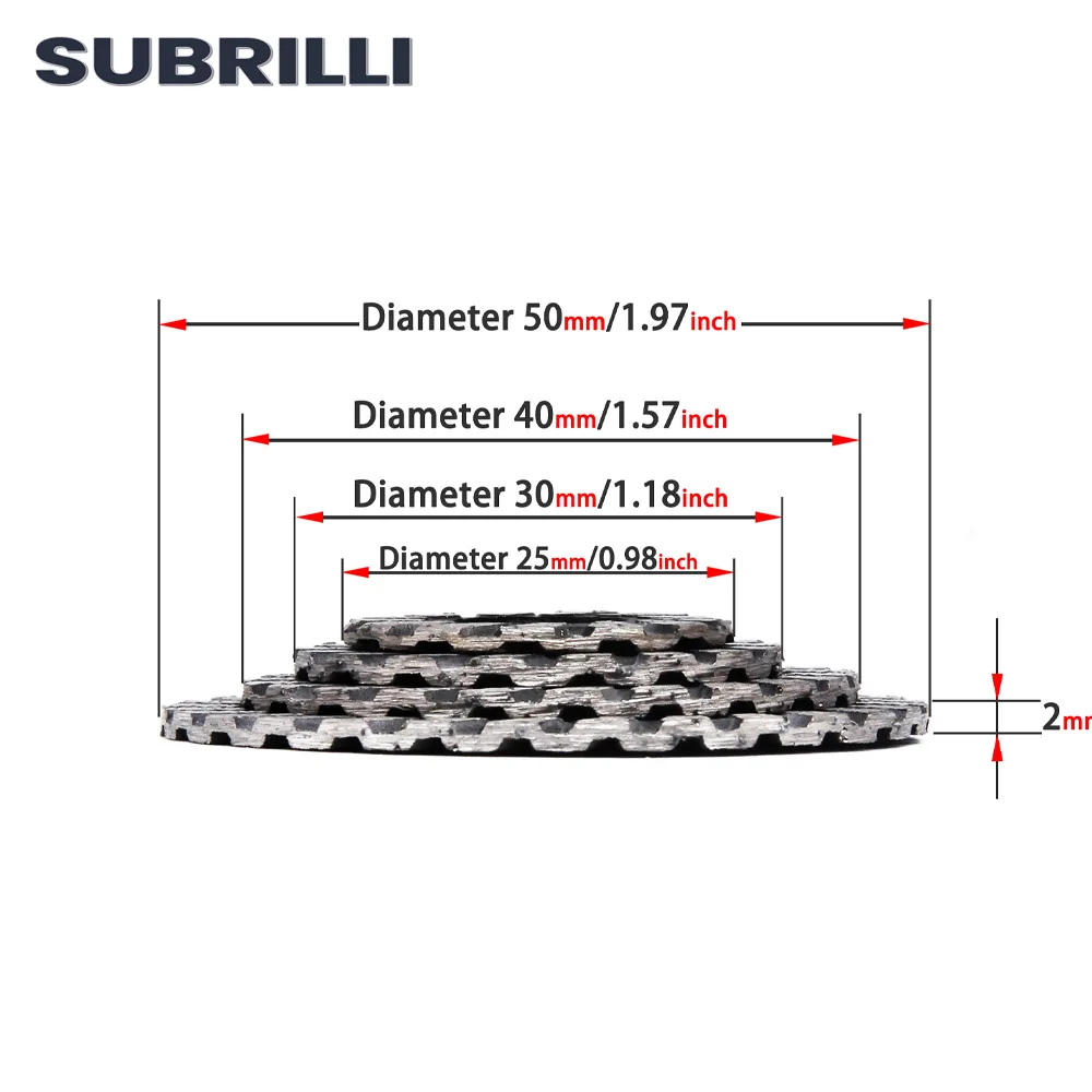 SUBRILLI 25/30/40/50mm Diamond Saw Blade Mini Cutting Disc For Stone Concrete Glass Diamond Carving Grinding Wheel Circular Blad - view 4