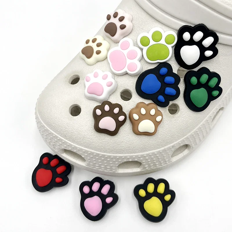 Single Sale Cute Cat Claws Shoe Charms Sandals Accessories Clogs Pins Badges Shoes Buckle Decorations Fit Girls Women Gift