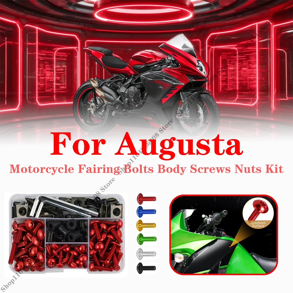 

195PCS M5 M6 Fairing Bolts Screws Kit For Augusta F3 F4 Brutale Dragster Enduro Veloce Motorcycle Body Nuts Fastener Clips