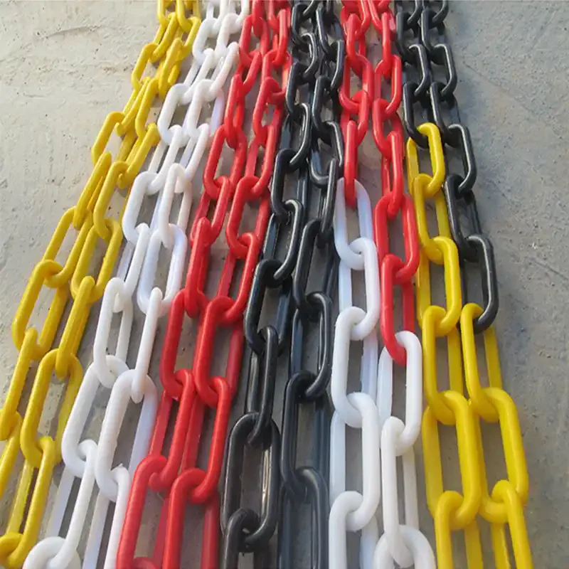 6MM-10MM 5M-25M Plastic chain traffic caution alert warning Road cone isolation protection chain Guardrail protector parking bar