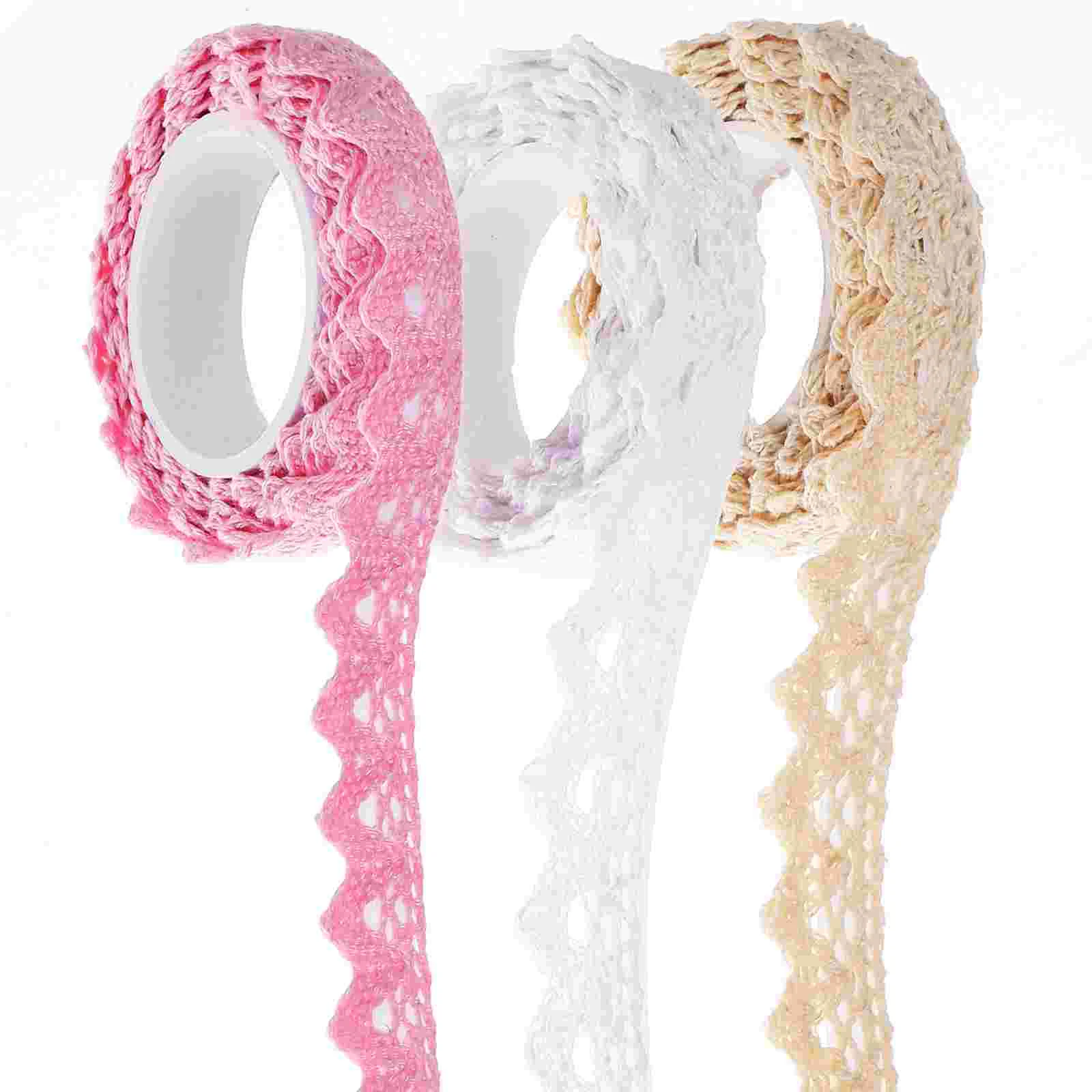 Wedding Ceremony Decorations Self Adhesive White Out Tape Lace Trim Tapes Vintage Crochet Hooks