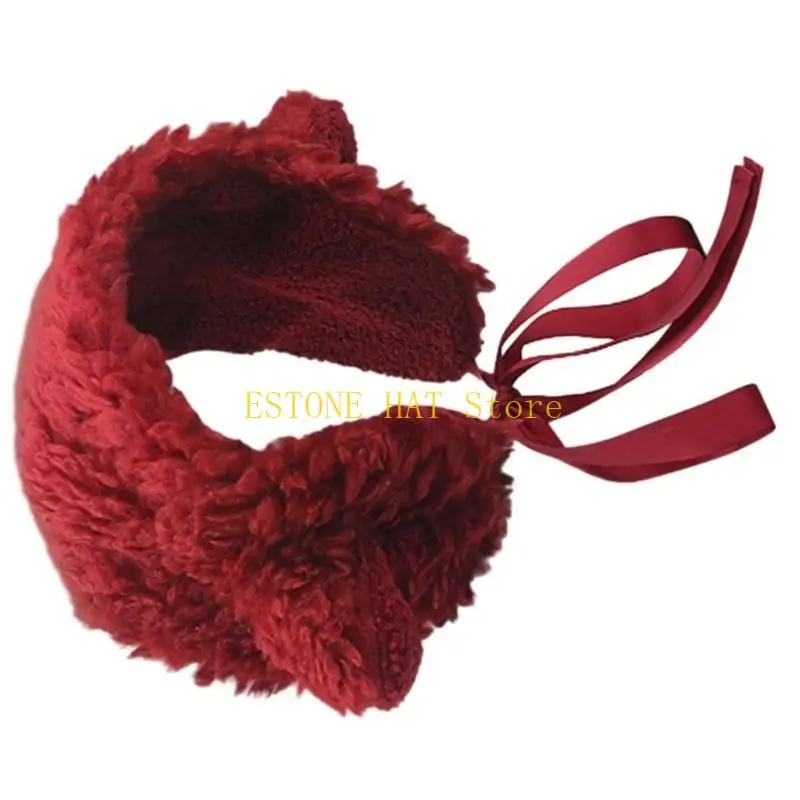 

49MF рождественские повязки на голову с изображением овцы, грелки для ушей, повязки на голову для женщин и девочек