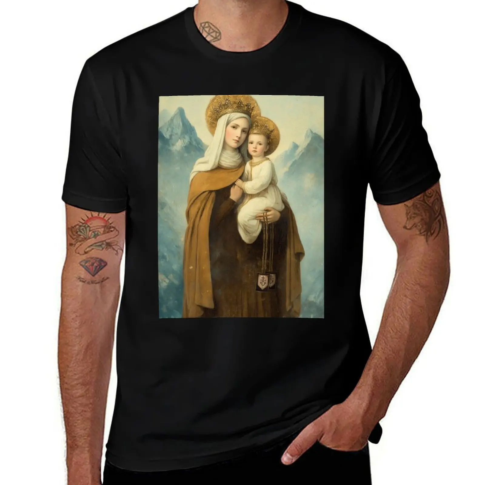 

The Gift of the Scapular - Our Lady of Mount Carmel T-Shirt new edition valentines boutique clothes blacks mens funny t shirts