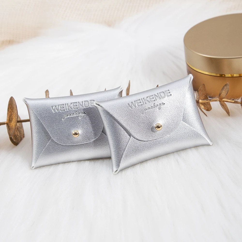 7*5 سنتيمتر 10*7 سنتيمتر الإبداعية تنقش لطيف الراقية خاتم الزواج هدية التعبئة والتغليف مجوهرات حقيبة التخزين قلادة صغيرة بولي Leather الجلود المفاجئة الحقيبة #2