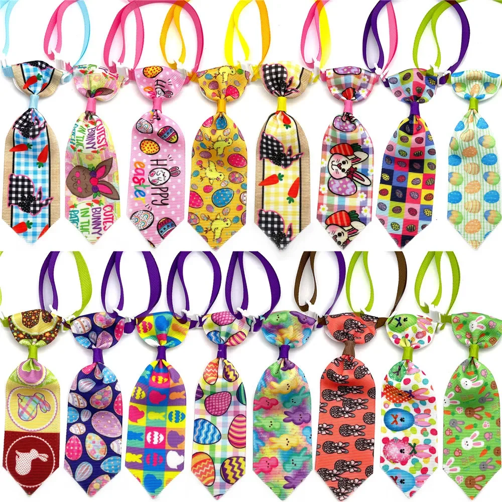 50/100pcs Easter Small Dog Bow Ties Eggs Rabbit Pet Products Pet Dog Neck Tie Collar Pet Grooming Dog Accessories for Small Dogs