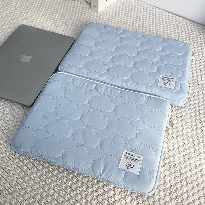 Cute Clouds Laptop Sleeves 13.3 14 15 15.6 Inch For Macbook Tablet Bag For IPad Pro9.7 10.2 11 Air3 4 10.5 10.9 XiaoMi Samsung