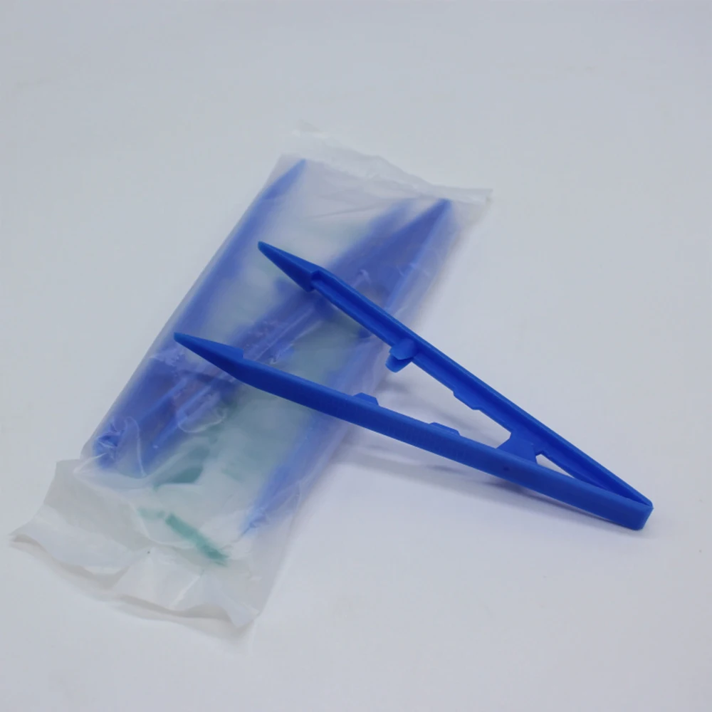 20pcs 50pcs 100pcs Disposable medical Polystyrene resin tweezers plastic dressing clips v-shaped tweezers