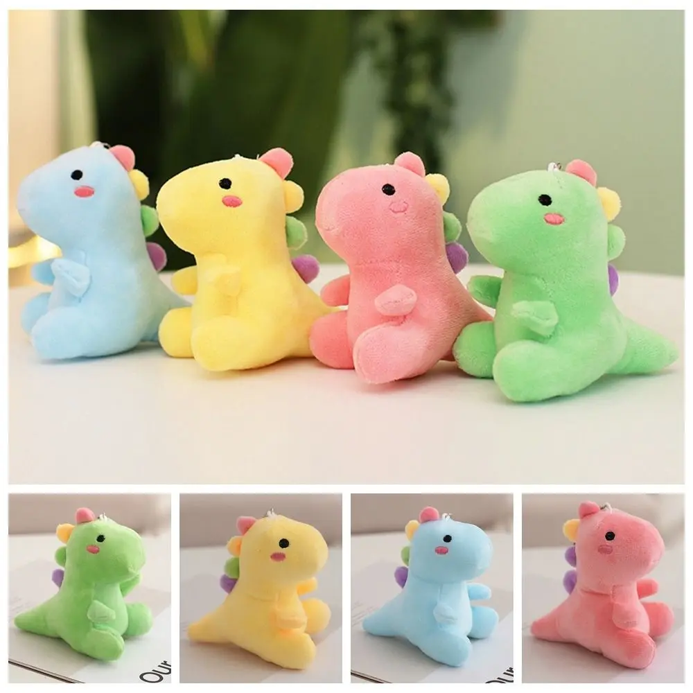 12CM Plush Dinosaur Cartoon Animal Toy Dinosaur Baby Keyring Handbag Pendant Children\'s Gift Creative Plush Toy Ornaments