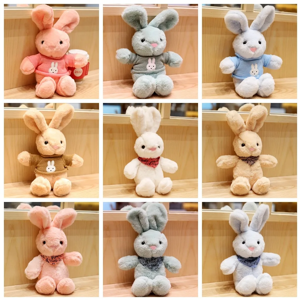 

Stuffed Toy Cute Rabbit Plush Toy Cartoon Animal Sweater Animal Dressed Bunny Doll Colorful Soft Sweater Rabbit Soft Doll