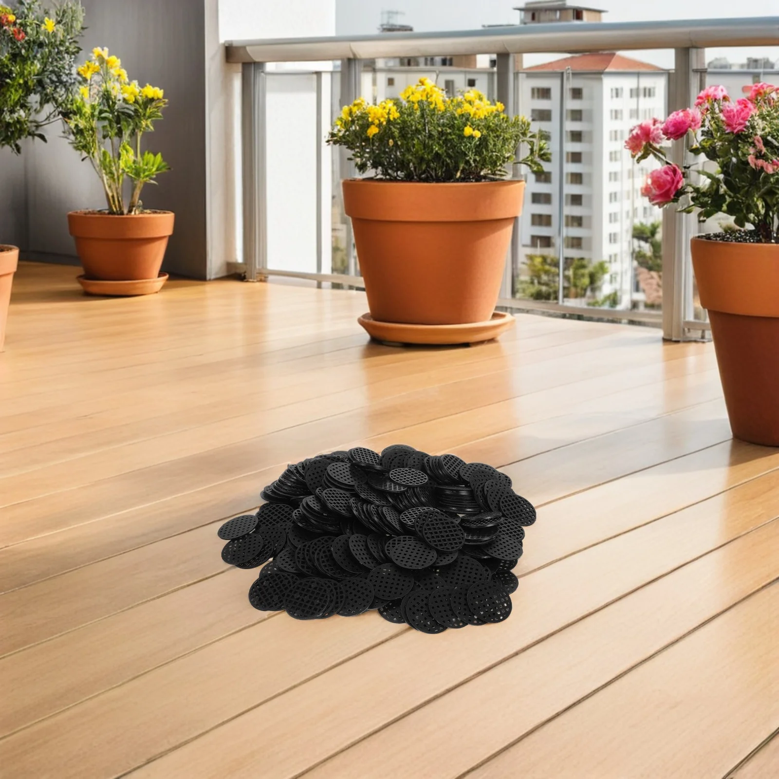 

300 PCS Flowerpot Bonsai Drainage Mesh Hole Pad Pads Base Mat Gardening Supplies