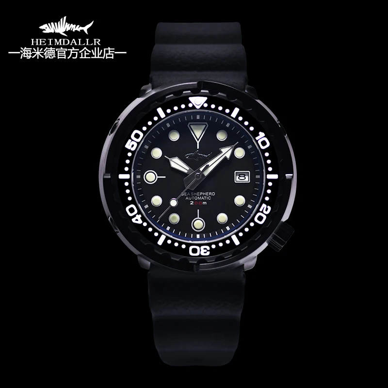 [Official Exclusive] HEIMDALLR Limited Edition Black Water Ghost Tuna Diving Watch C3 Night Light Waterproof Mechanical Watch