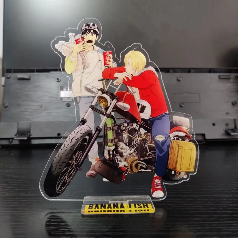 BANANA FISH Hot Anime Figures Ash Lynx Cosplay Acrylic Stands Okumura Eiji Character Model Prop Plate Desk Decor Fans Gift 15CM