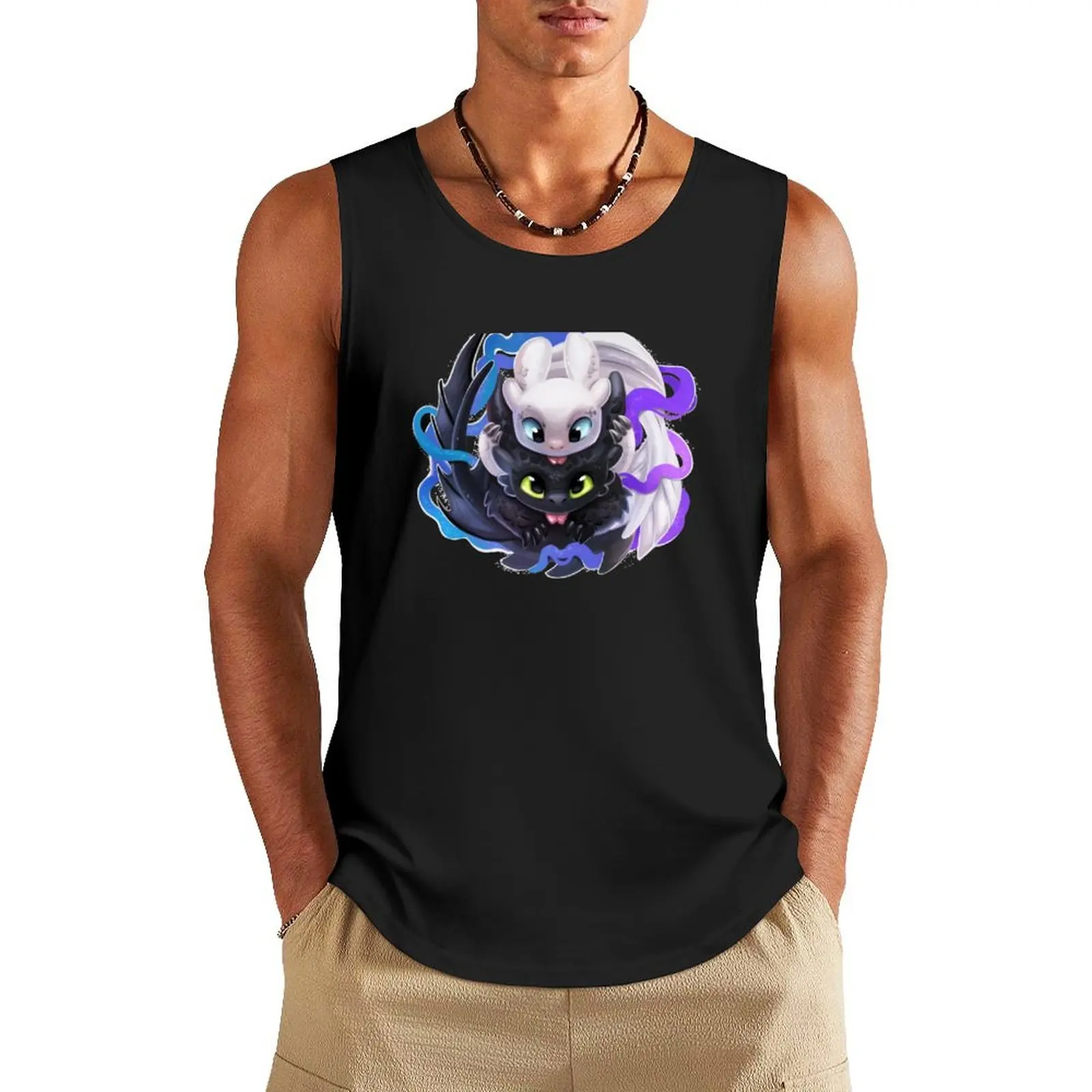 Night Light Tank Top gym t-shirts man t shirts