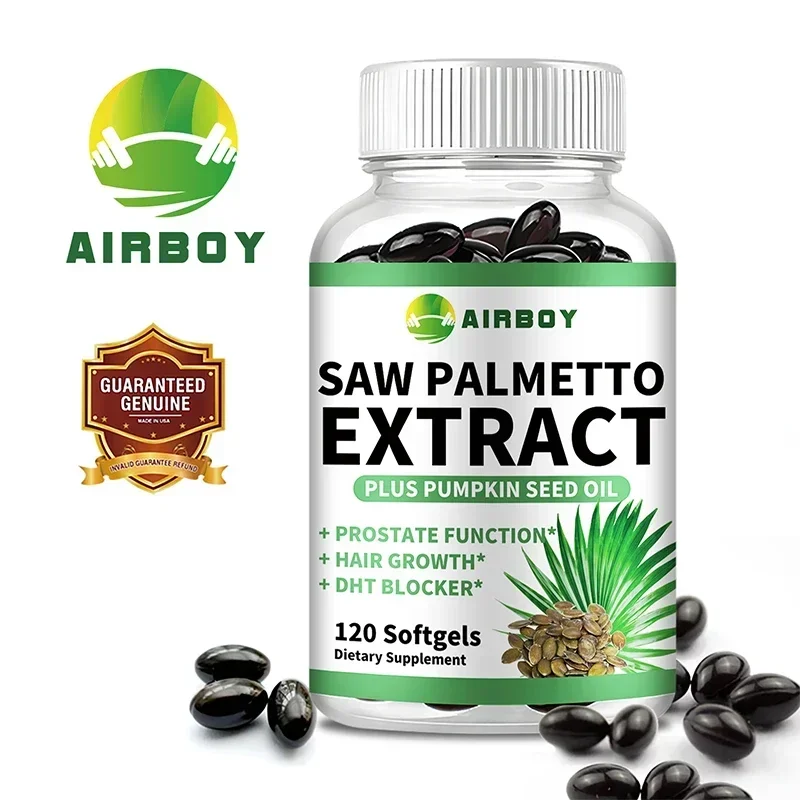 

Saw Palmetto - Promotes Prostate Health, Relieve Frequent Urination, Urinary Tract Support, Relieves Hair Loss