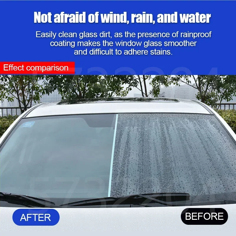Auto Water Repellent Spray Hydrophobic Windshield Coating Anti-Rain Car Glass Treatment Liquid Mirror Polish Kit for Vehicle