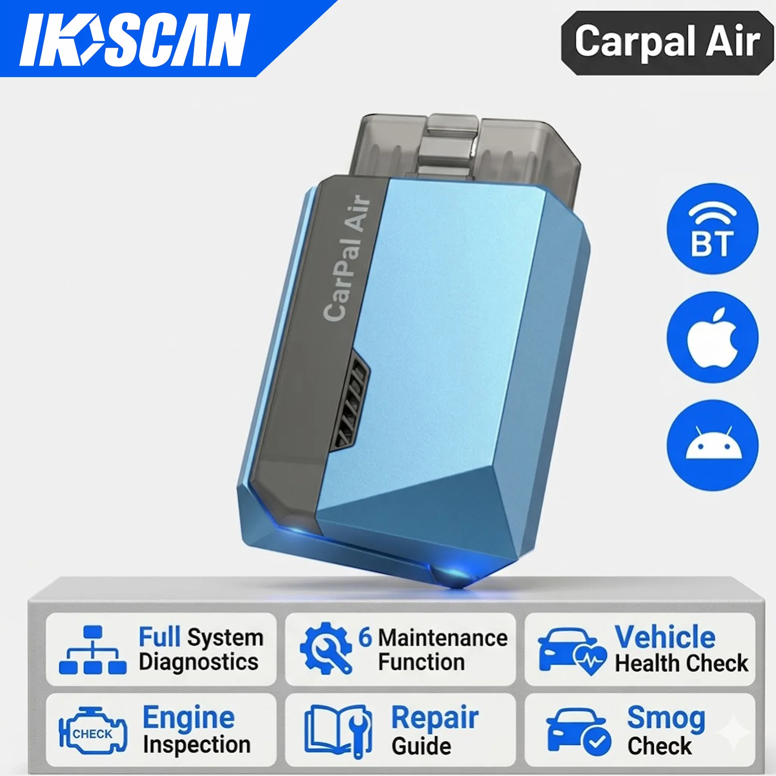 IKOSCAN Carpal Air OBD2 Scanner All System Diagnostic Tool Bluetooth for iOS Android Universal Car Fault Code Reader Car Mainten