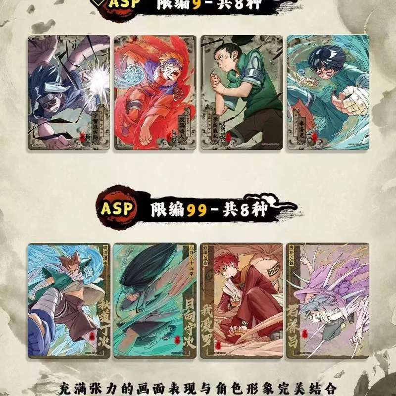 KAYOU Genuine Naruto Cards Chapter of Array 8th BP Rare Cards Uzumaki Naruto Sasuke Hinata Kakashi Anime Collection Cards Gift