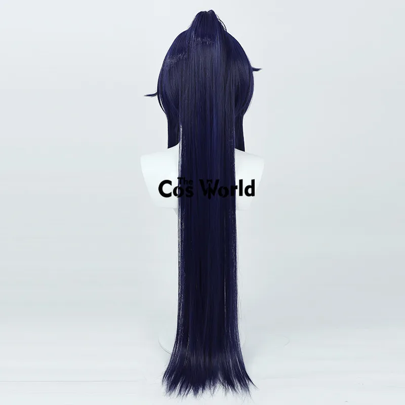 Honkai Impact 3rd Raiden Mei 긴 스트레이트 게임 코스프레 가발, 섬유 내열성 합성 헤어 + 가발 캡, 100cm