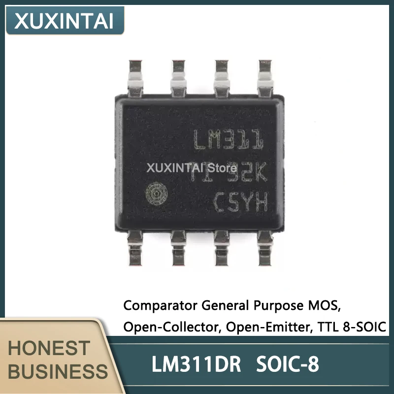 50Pcs/Lot New Original  LM311DR  LM311 Comparator General Purpose MOS, Open-Collector, Open-Emitter, TTL 8-SOIC