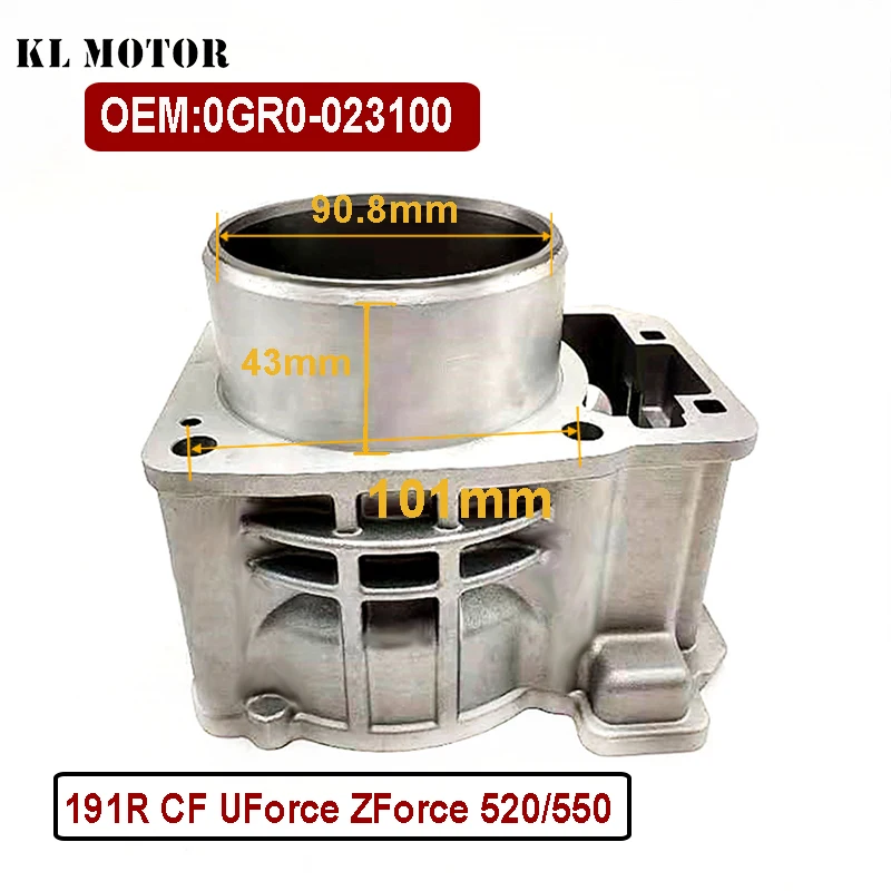 191R Cylinder Block Cylinder Body for CF 500S 520 CF500AU-7 X5H.O. 550 X550 CF500AU-6L U550 CF500UU Z550 CF500US 0GR0-023100