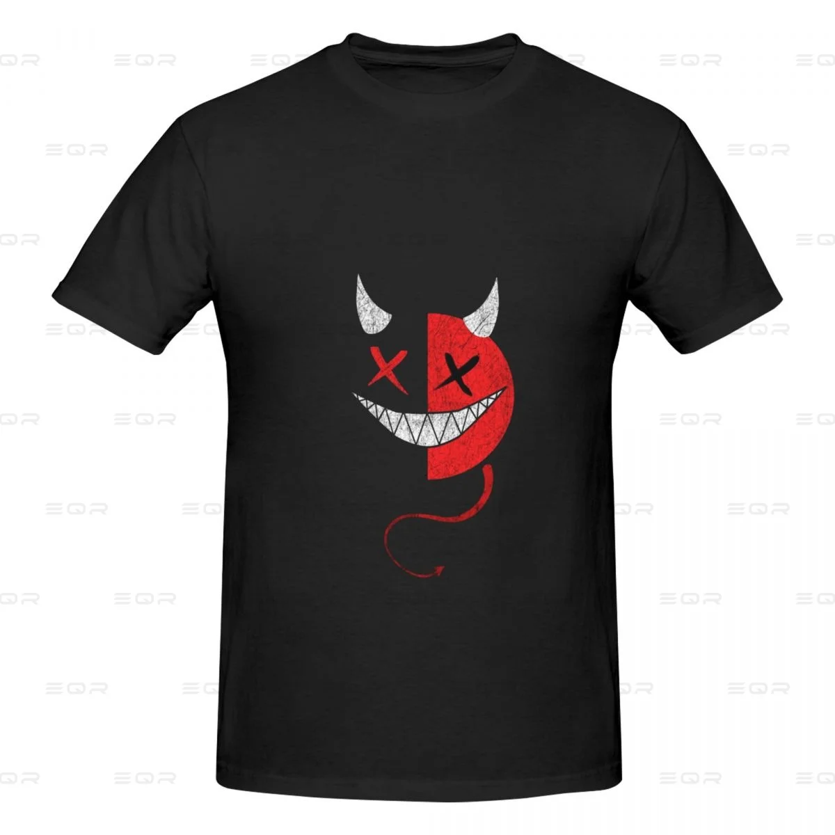 Monster Face 12 Men's round neck T-shirt,Modern,Oversized print Tee Shirt,Short T shirt Sleeve all the year round Gift