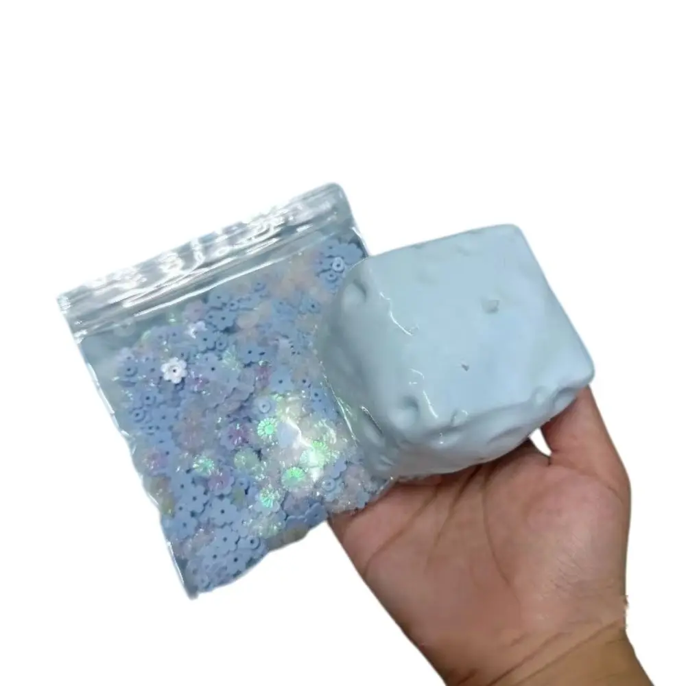 Creative Hand Relax Cheese Cube Squishy Moldable Non-bounce Crunch Squishy Pinch Fidget Blocked Filled Ball Children Gifts