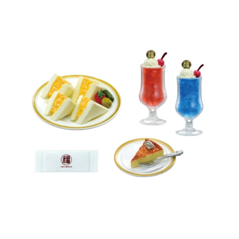 Genuine Re-ment Miniature Marufuku Cafe Scene Blind Box Gachapon Toy Decoration DIY Accessories