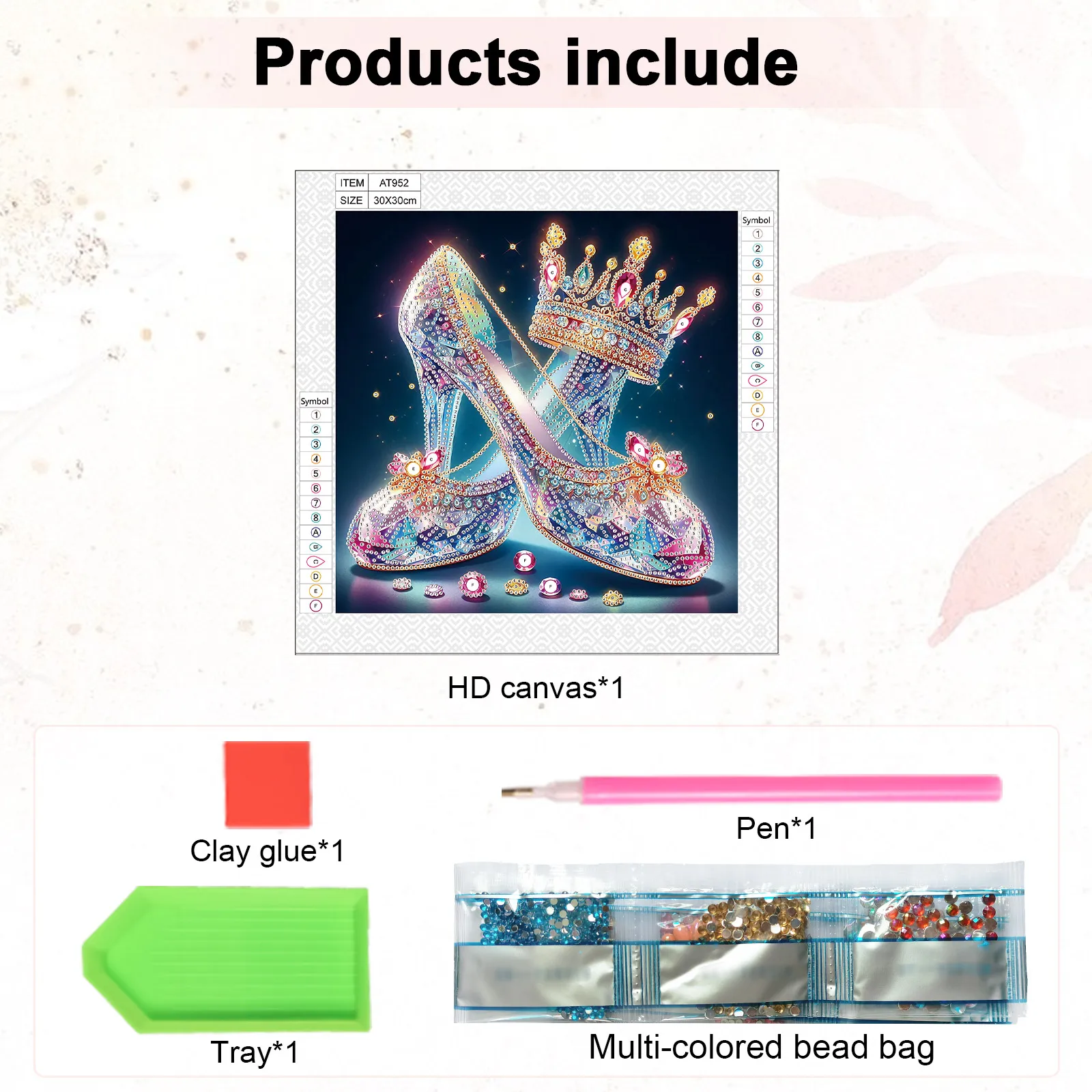 Special Shape Diamond Art Kits for Beginners and Adults,Crystal shoes Diamond Art Painting Kits for Home Wall Decoration Gifts view 3