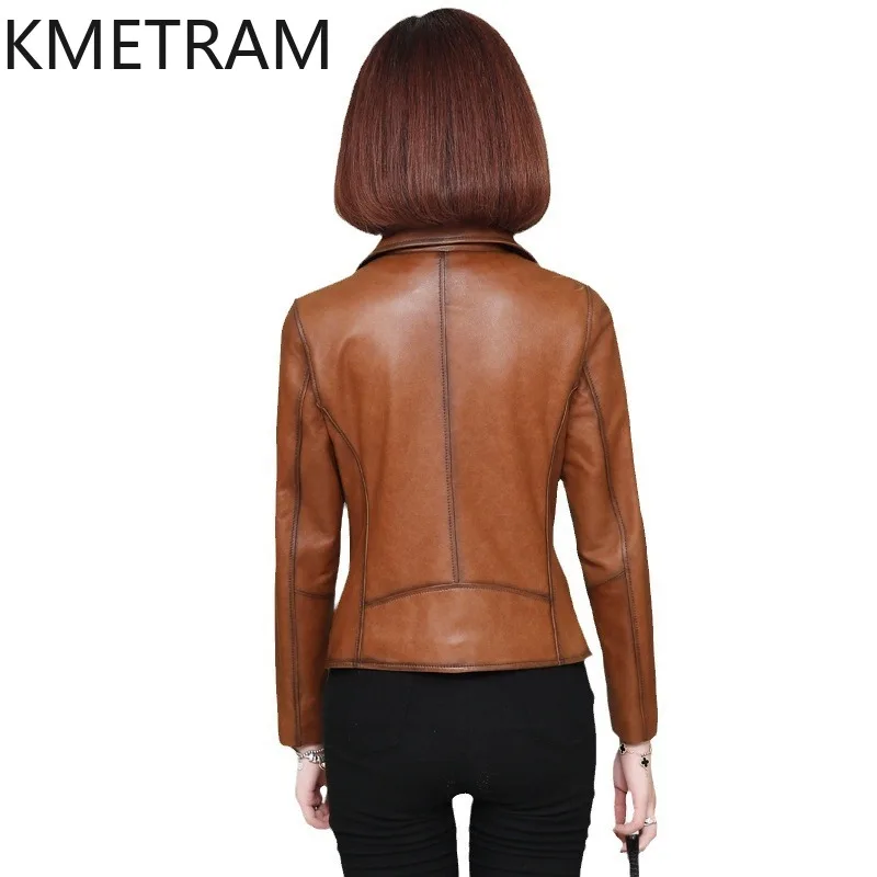 100% Sheepskin Real Leather Jacket Women Winter Clothes Cropped Motorcycle Jackets Slim Fit Outerwears 2024 дубленка женская