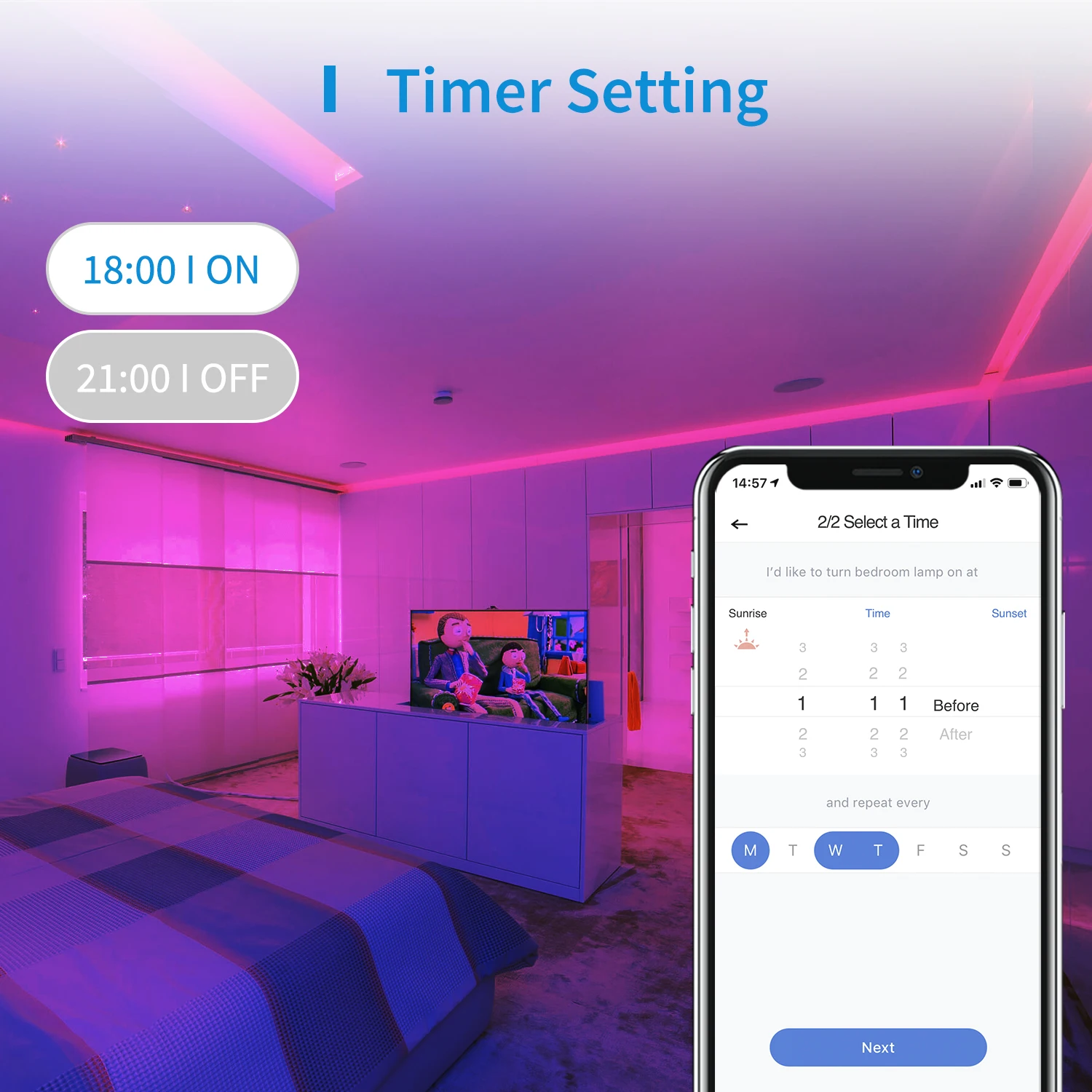 Meross Smart LED Strip Light RGB Tape WiFi Flexible Light Lamp Screen TV Back Lighting Work with Apple HomeKit Alexa Google Home