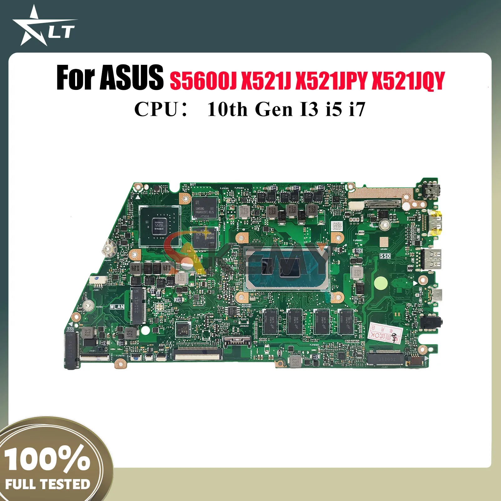 

X521JQ Laptop Motherboard For ASUS X521JPY S5600J X521JAY X421J X521JFY X521JQY Mainboard 10th Gen I3 i5 i7 100% tests OK stk