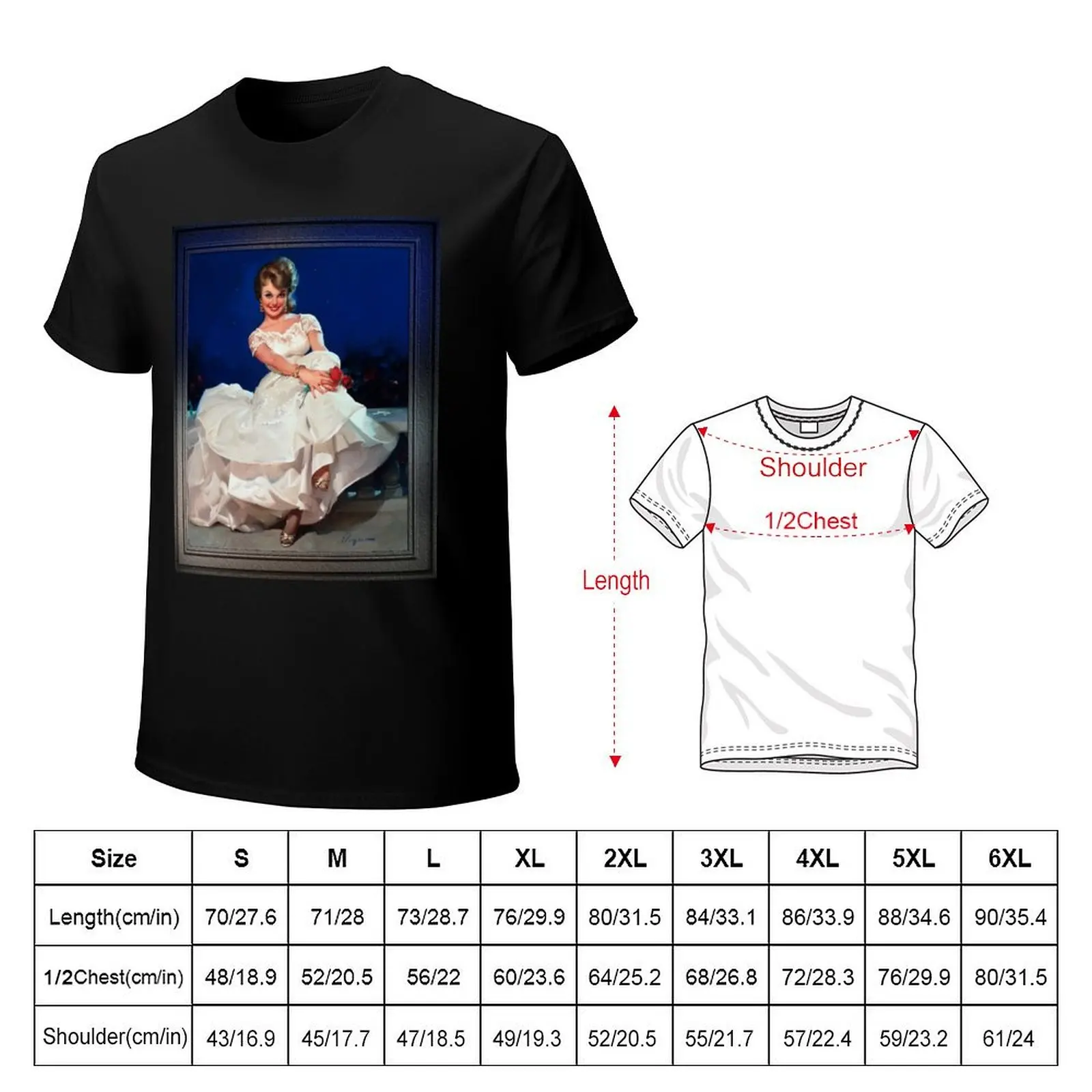 Moonlight and Roses by Gil Elvgren Vintage Wall Decor Xzendor7 Old Masters Art Reproductions T-Shirt