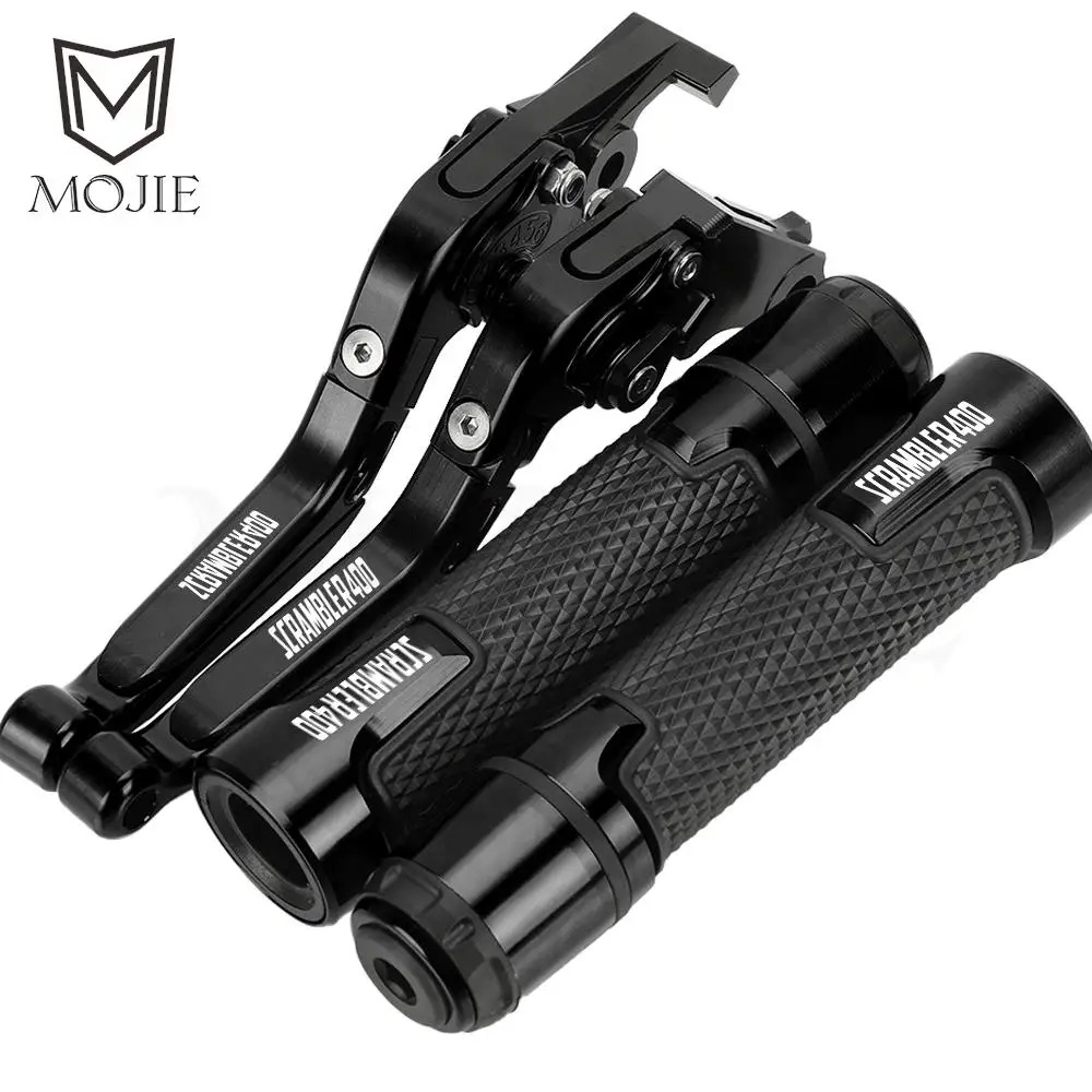 

Motorcycle Accessoriese Adjustable Brake Clutch Levers Handlebar Hand Grips Ends FOR DUCATI SCRAMBLER 400 SCRAMBLER400 2015-2019