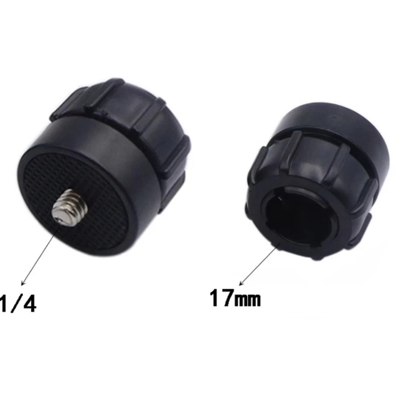 1/4 Screw to 17mm Ball Head Interface Joint Adapter Plastic for DV Camera Car Mounting Tripod Monitor GPS Bracket Holder