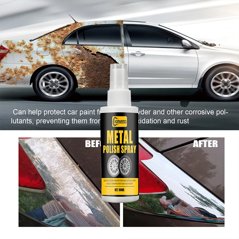 Installed Wheel Hub Paint Removal Iron Spray Automobile Metal Rust Renovation Anti-rust Care And Maintenance Cleaner 100ml