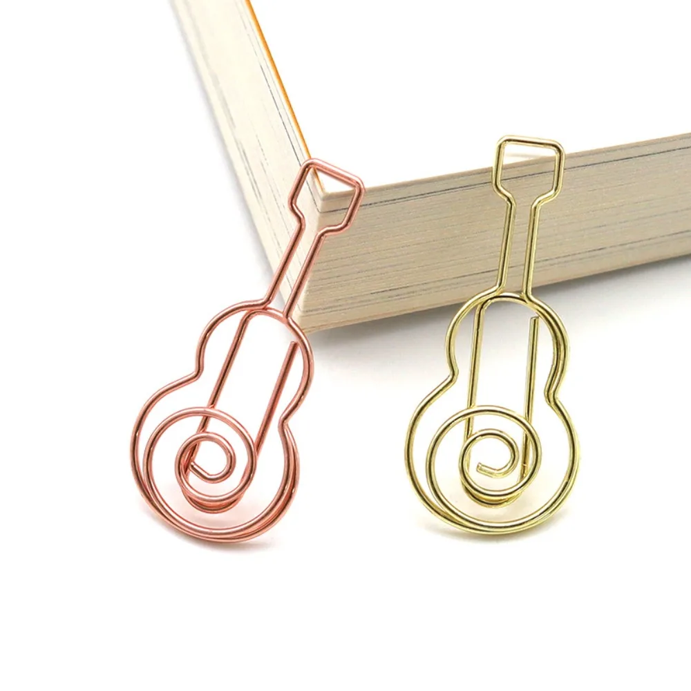 

10pcs Metal Memo Music Note Paper Clips Index Bookmark Music Note Metal Paper Clips Creative Guitar Creative Bookmark Clip