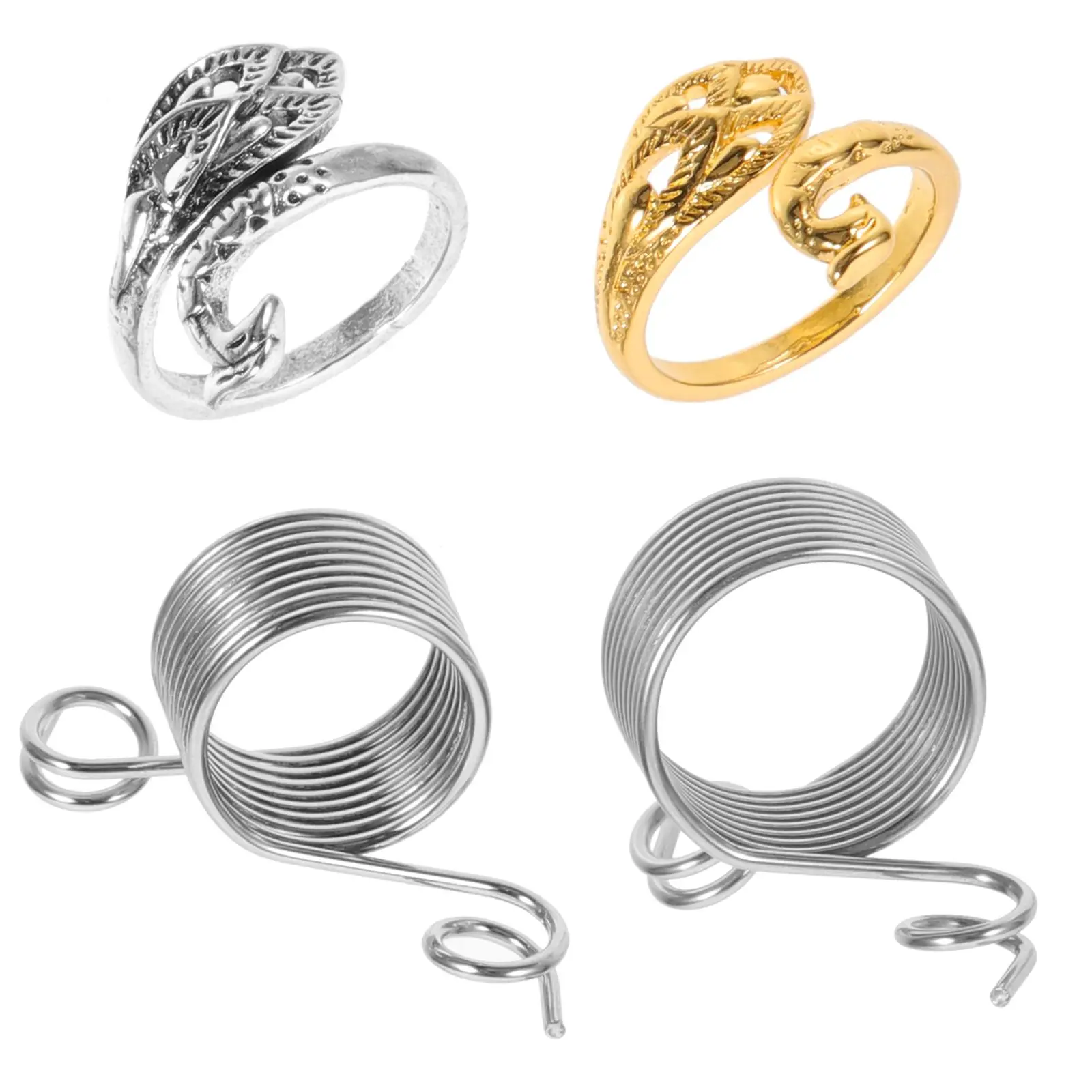 

4 Pcs Yarn Guide Rings Stainless Steel Crocheting Lightweight Compact Tension Ring Knitting Accessories Braided Ring