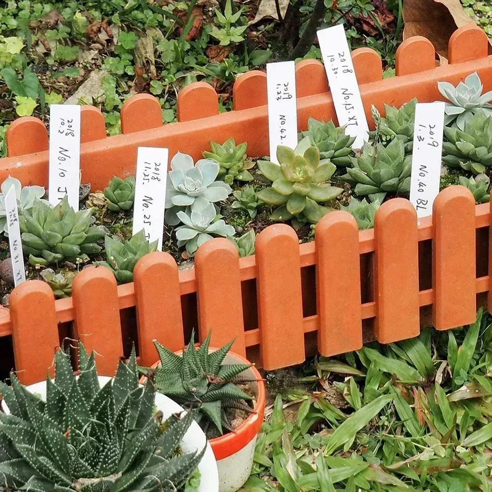 100pcs Mini Garden Plant Label White Waterproof 5cm Pastoral Labels Gardening Plant Nursery Markers Label Tray Mark DIY Tools