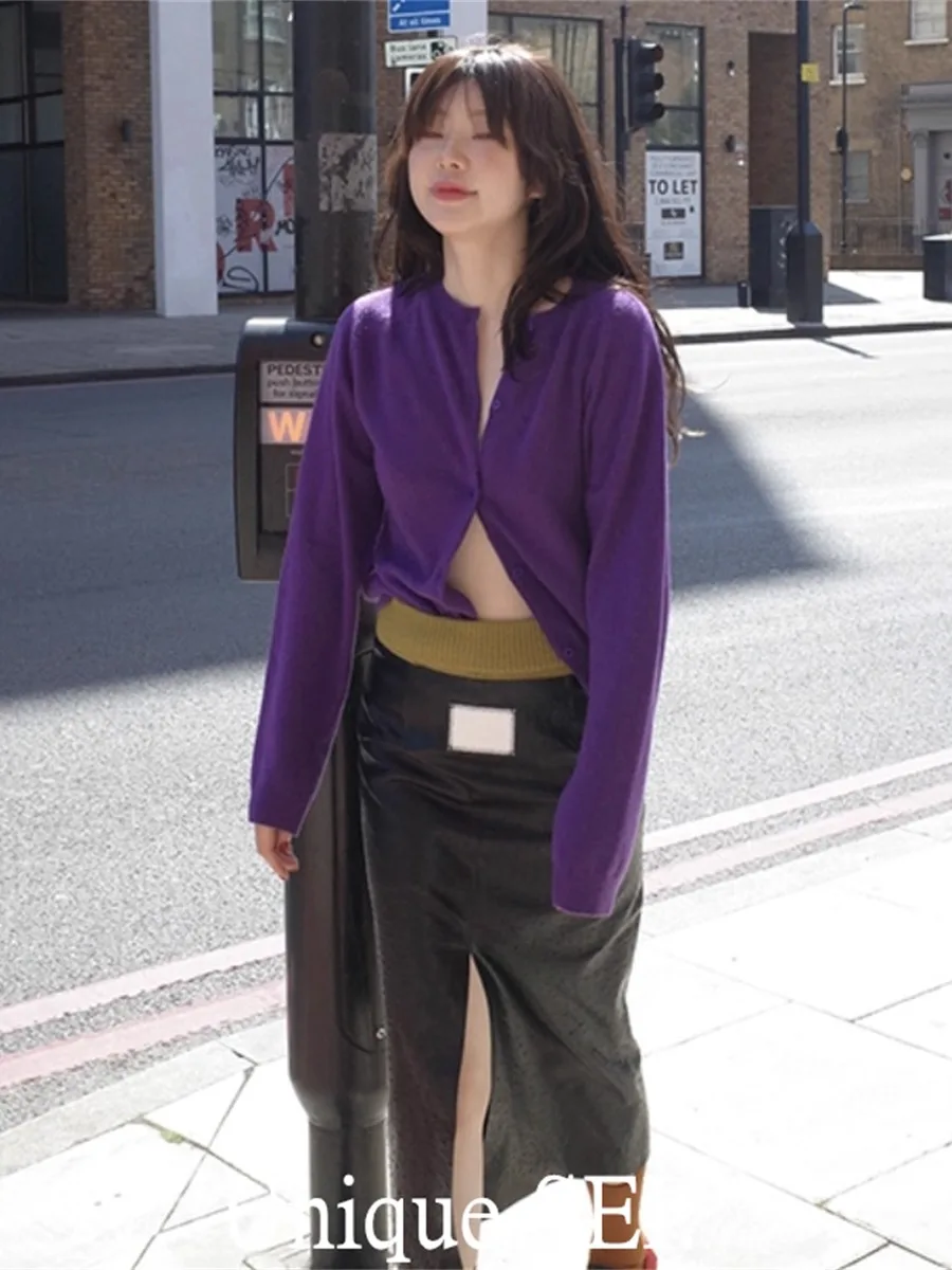 

Sweaters Jumpers Cardigans Womens Cardigan Unisex Korean Style French Eyelet Lace Trim Fitted Date Night Romantic Elegant Casual