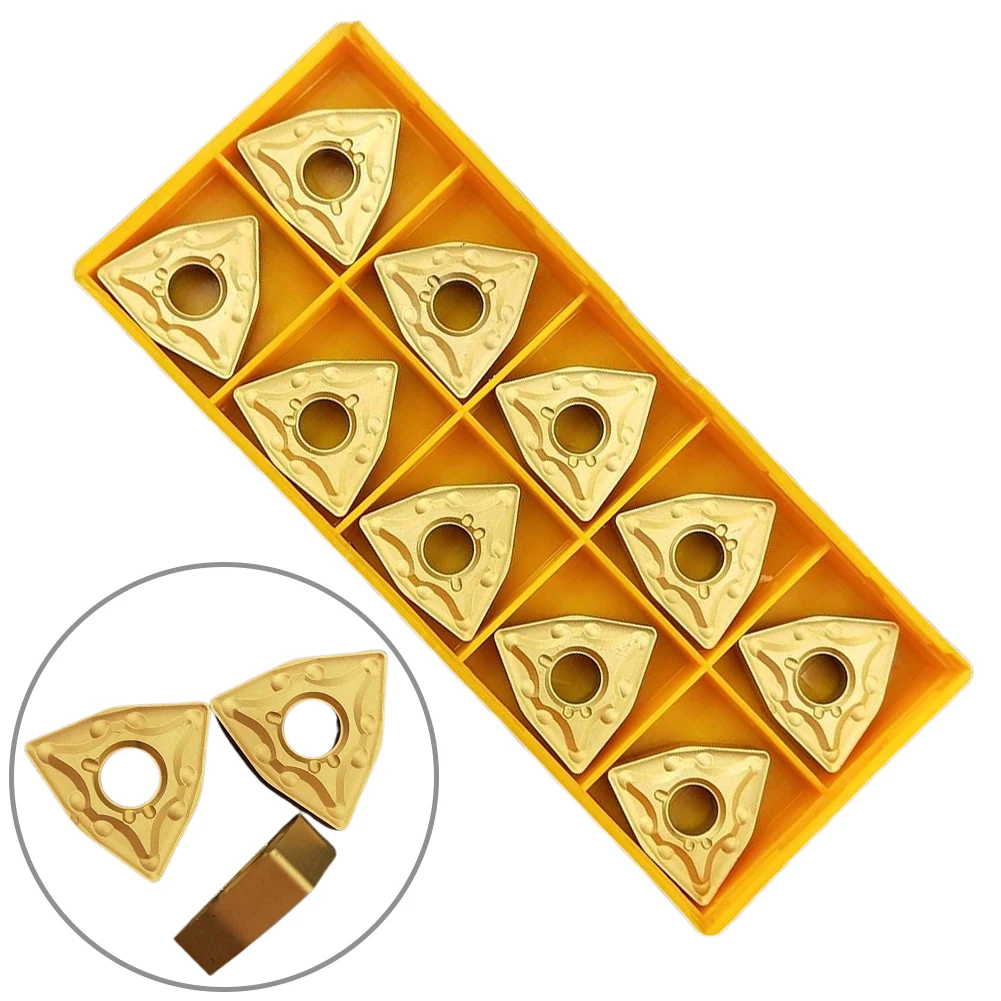 

10PCS WNMG080408 MA CNC Cutting Inserts Suitable for Professional Use in Steel and Stainless Steel Applications