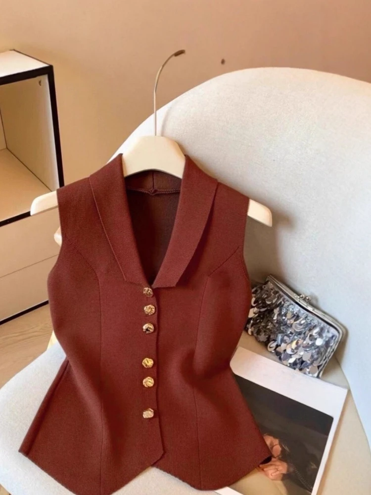 الصلبة Y2k بدوره Fown طوق الدبابات 2025 Ropa Mujer أنيقة كل مباراة بروتيل الملابس النسائية موضة الصيف الحياكة الكورية سترة