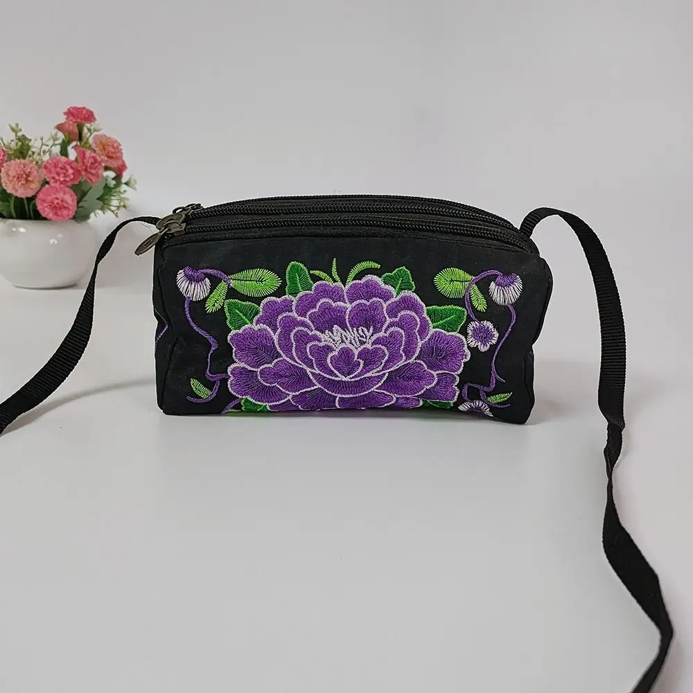 Shoulder Bags for Women Embroidery Flower Handbags Crossbody Bag Phone Purse Flower Pattern Shopping Handbag