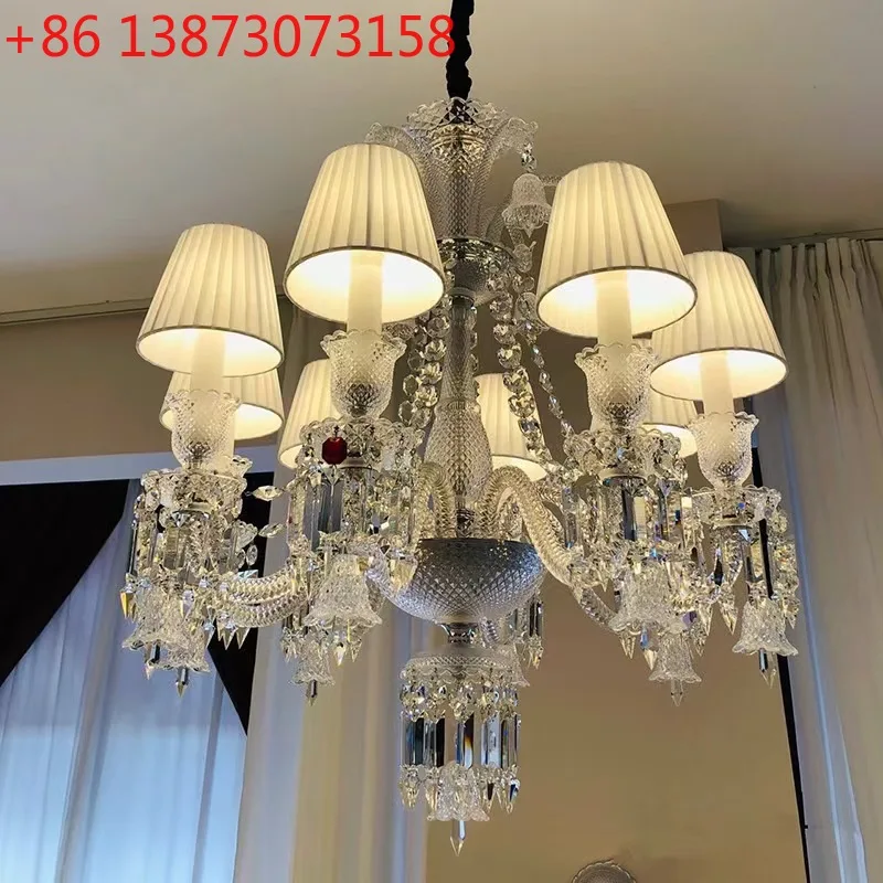 

Crystal chandelier villa wedding scene living room dining room bedroom light luxury designer style lamps