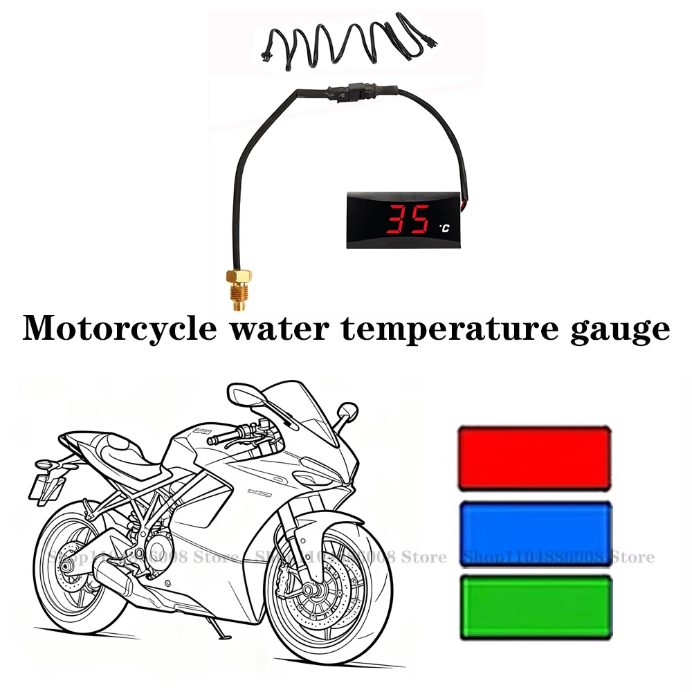 

Water Temperature Gauge Mini Meter Thermometer Motorcycles Universal For XMAX300 250 NMAX155 CB400 CB500X Sensor Accessorie
