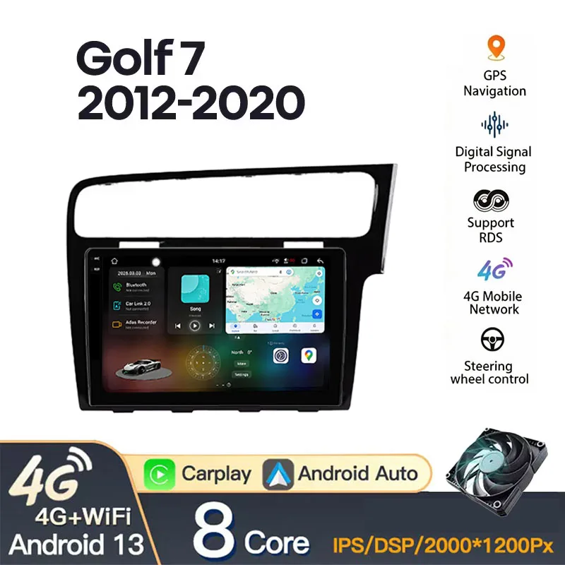 FYT-7870  For Volkswagen Golf 7 2012 - 2020 CarPlay Android Auto 2DIN Car headunit Autoradio Car Radio Multimedia Stereo