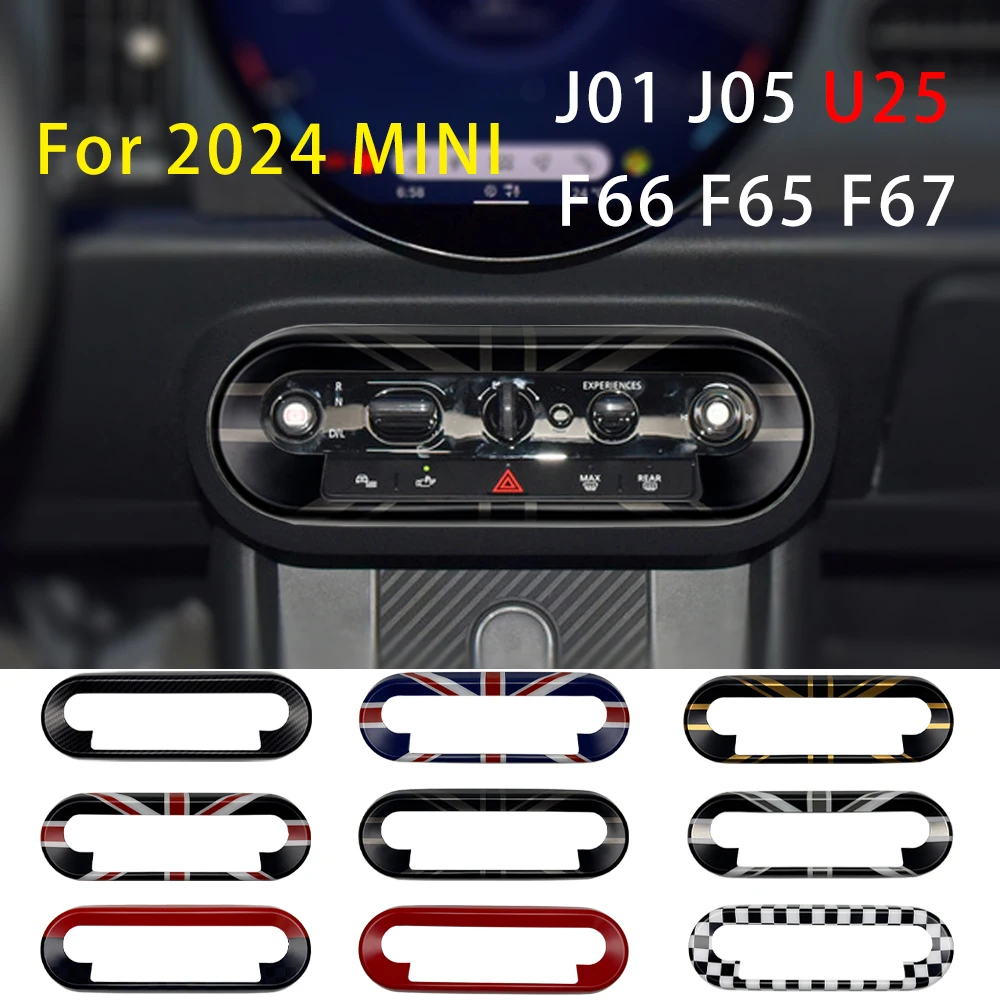 For Mini Countryman U25 F65 F66 F67 Cooper S E SE J01 EV 2024 2025 Car Central Control Button Frame Cover sticker Accessories