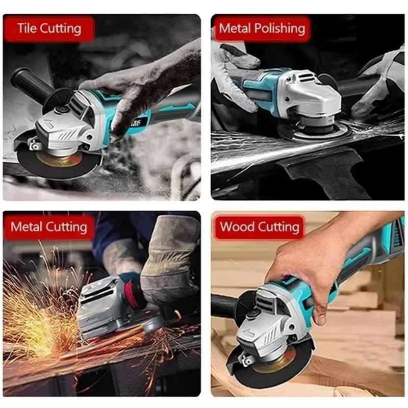 

18V Makita 125 DGA404 Brushless Lithium Electric Angle Grinder Rechargeable Cutting Machine High Power Polishing Machine