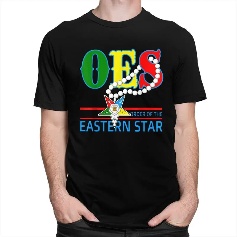 Custom Male OES Eastern Star T Shirts Short-Sleeve Cotton Tshirts Streetwear T-shirt Casual Tee Slim Fit Clothes
