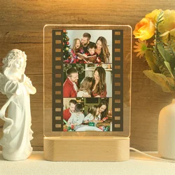 Personalized Memory Film Lamp,Custom Photo Night Light,Photo Collage Gift,Our First Trip, Anniversary Gift